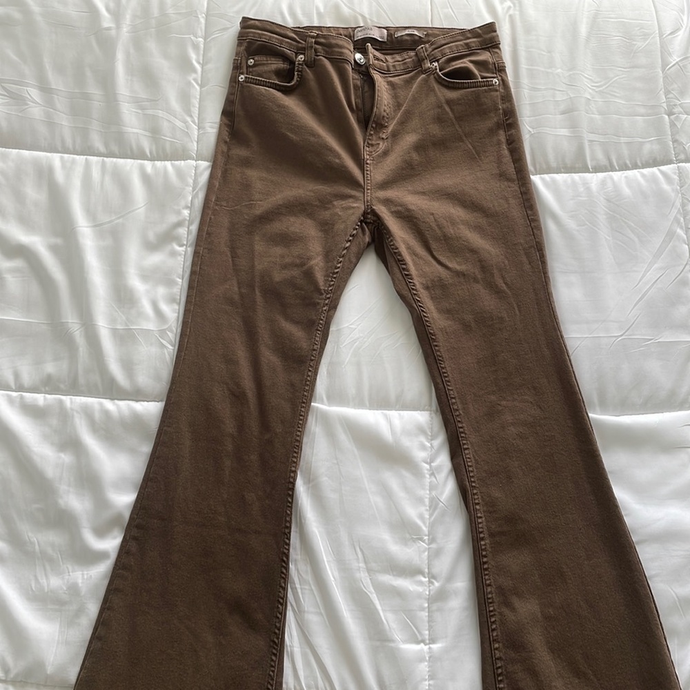 Bershka Brown Flares - Picture 1 of 3